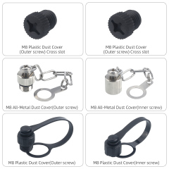 M8 Metal/Plastic Dust Cover Inner/Outer Screw, Highly Waterproof & Fire-Retardant
