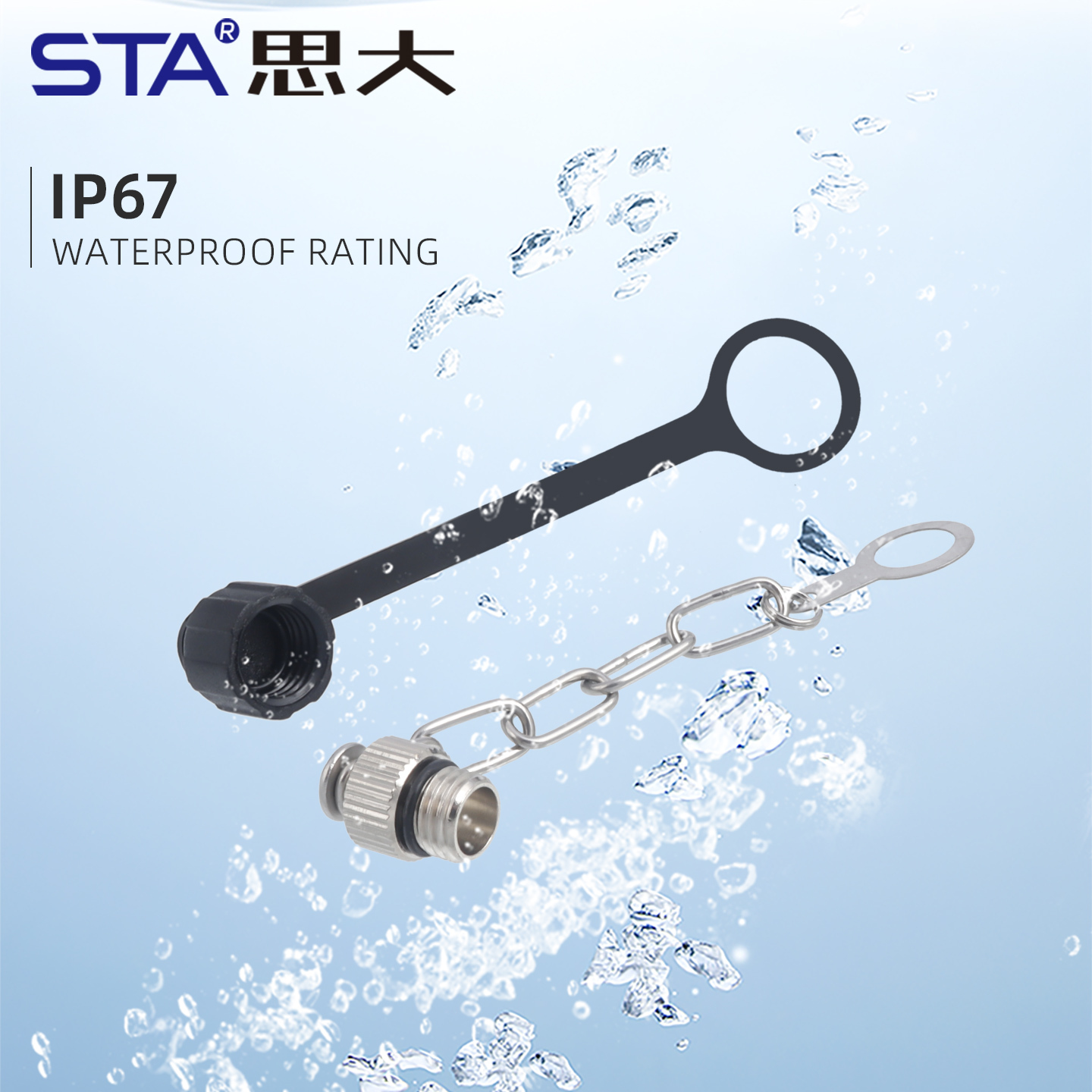 M8 Metal/Plastic Dust Cover Inner/Outer Screw, Highly Waterproof & Fire-Retardant