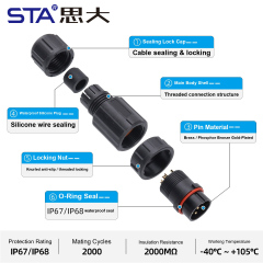 C13 13/16"-28UNS bayonet waterproof connector IP67/IP68