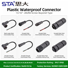 C13 13/16"-28UNS bayonet waterproof connector IP67/IP68