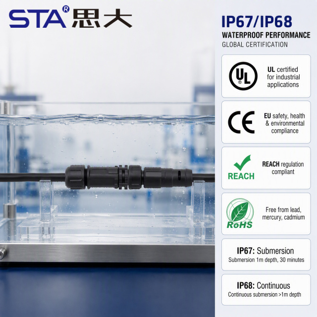 C13 13/16"-28UNS threaded waterproof connector IP67/IP68