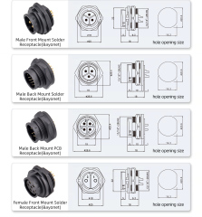 C13 13/16"-28UNS bayonet waterproof connector IP67/IP68