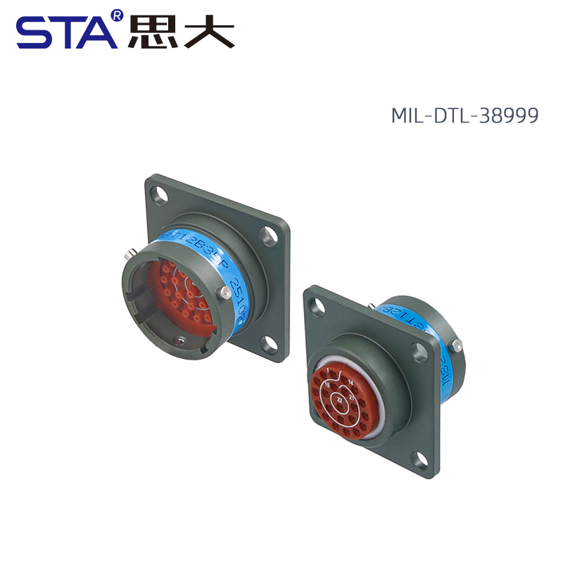 MS27508E12B35P MIL-DTL-38999 Series II 22-Pin Flange Receptacle