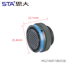 Circular MIL Spec Connector 66P Size 18 Socket Plug Straight Crimp