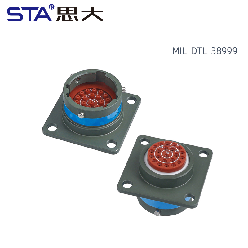 MS27508E12B35P MIL-DTL-38999 Series II 22-Pin Flange Receptacle