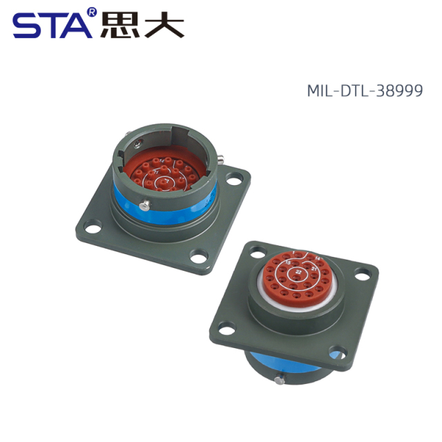 MS27508E12B35P MIL-DTL-38999 Series II 22-Pin Flange Receptacle
