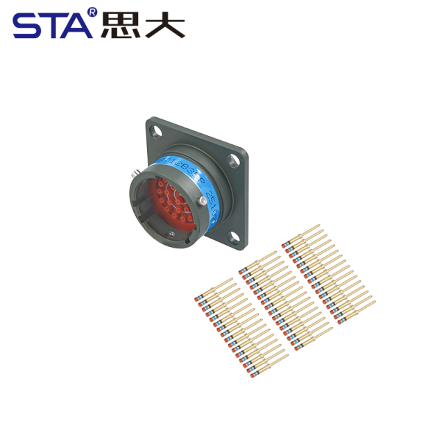 MS27508E12B35P MIL-DTL-38999 Series II 22-Pin Flange Receptacle