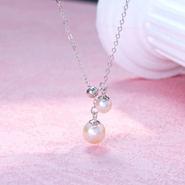 5-6 mm & 8-9 mm Freshwater Pearl Pendant Y-Chain Necklace