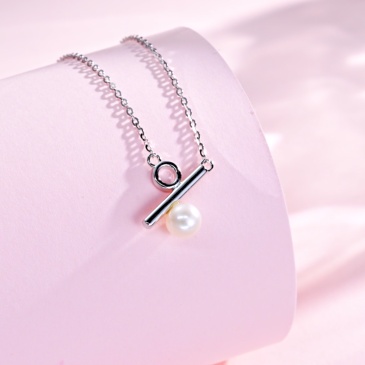 Newest Vintage Style S925 Sterling Silver Freshwater Pearl Necklace