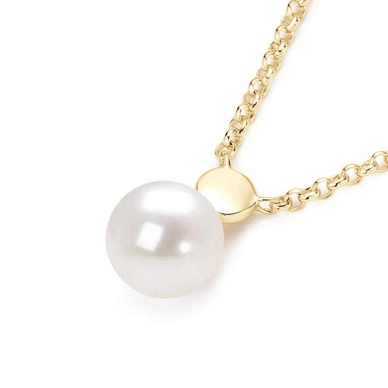 8 mm Freshwater Pearl Pendant Necklace
