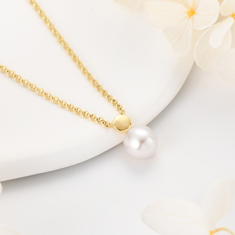 8 mm Freshwater Pearl Pendant Necklace