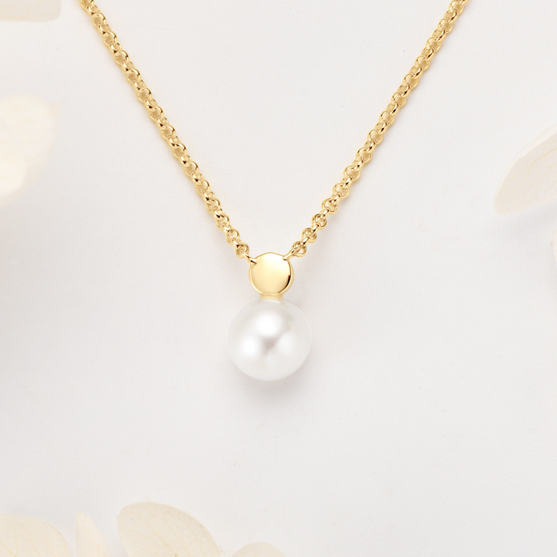 8 mm Freshwater Pearl Pendant Necklace