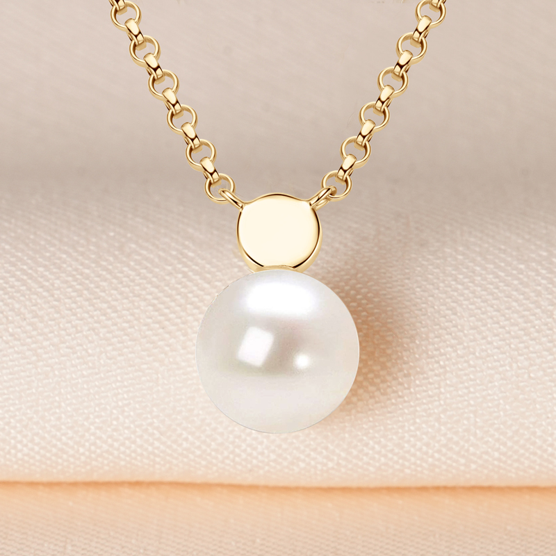 8 mm Freshwater Pearl Pendant Necklace