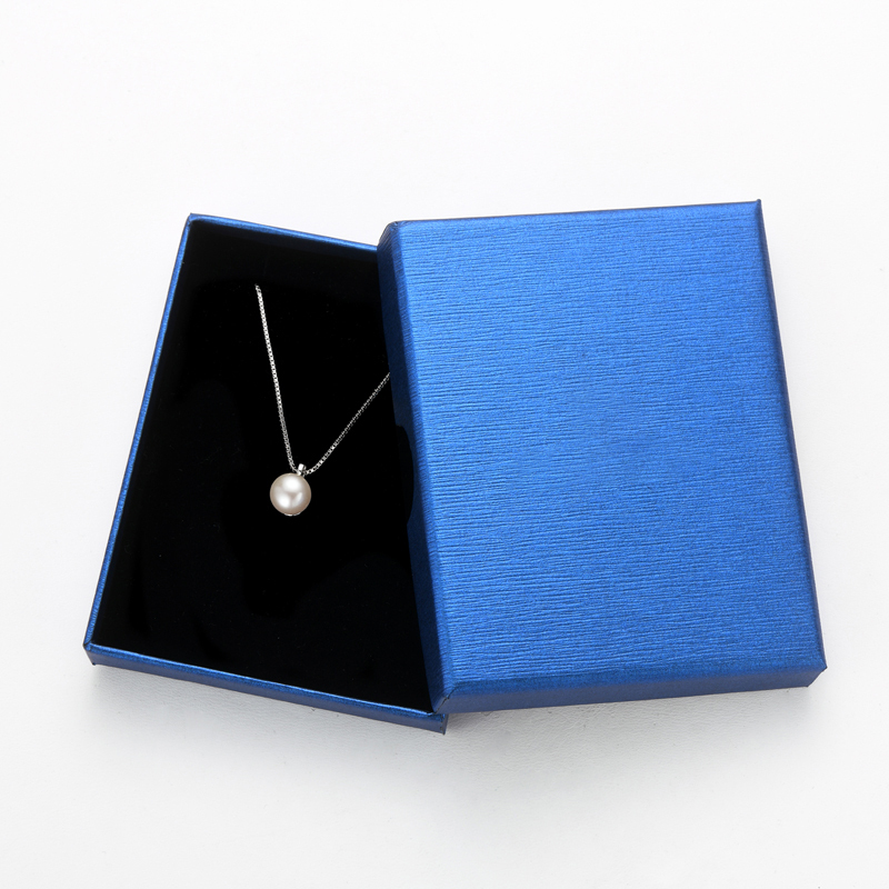 8-9 mm Natural Freshwater Pearl Box Chain Pendant Necklace