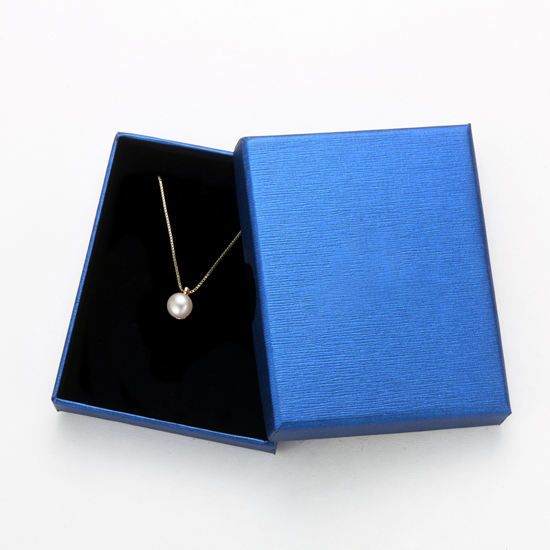 8-9 mm Natural Freshwater Pearl Box Chain Pendant Necklace