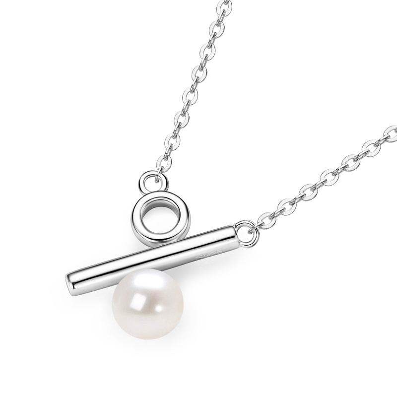 Newest Vintage Style S925 Sterling Silver Freshwater Pearl Necklace
