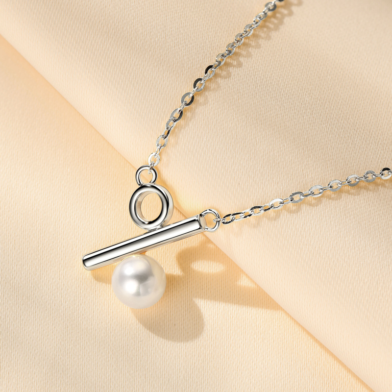 Newest Vintage Style S925 Sterling Silver Freshwater Pearl Necklace