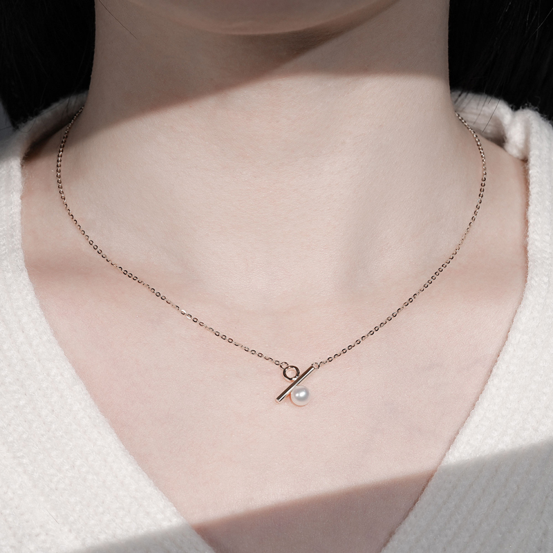 Newest Vintage Style S925 Sterling Silver Freshwater Pearl Necklace