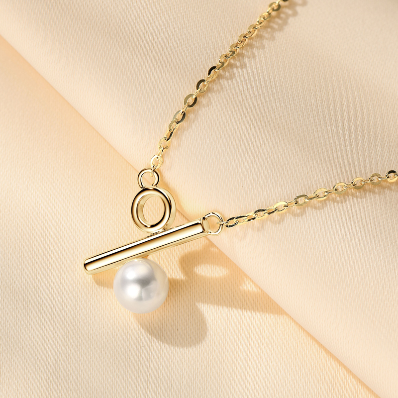 Newest Vintage Style S925 Sterling Silver Freshwater Pearl Necklace