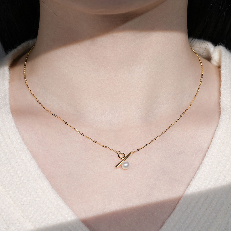 Newest Vintage Style S925 Sterling Silver Freshwater Pearl Necklace