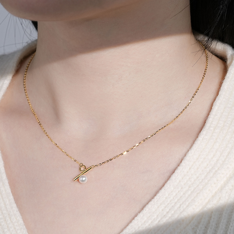 Newest Vintage Style S925 Sterling Silver Freshwater Pearl Necklace