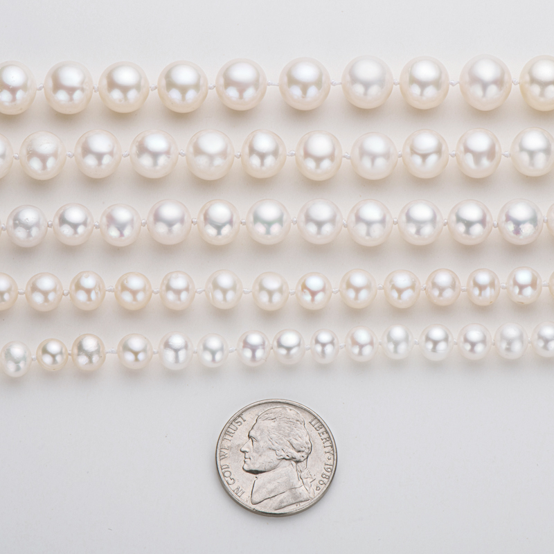 High-Gloss Freshwater White Mother-of-Pearl Beaded Bracelets