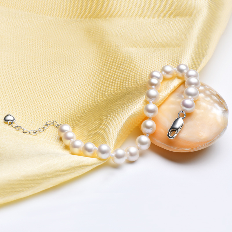 Adjustable Length 6-7 mm Freshwater Beaded Pearl Bracelet