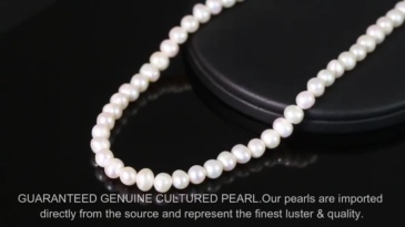 Classic 6.5-7 mm Freshwater Cultured Pearl Necklace with 14K Gold-Plated Lobster Clasp