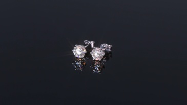 Classic 6-Prong Round Brilliant Cut  VVS Moissanite Stud Earrings