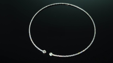 High-Grade Heart-Cut Moissanite Open Tennis Choker