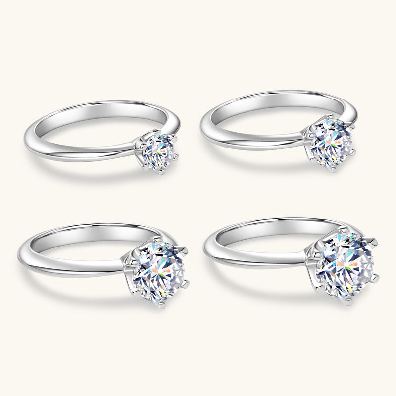 The "Eternal Sparkle" 6-Prong Moissanite Solitaire