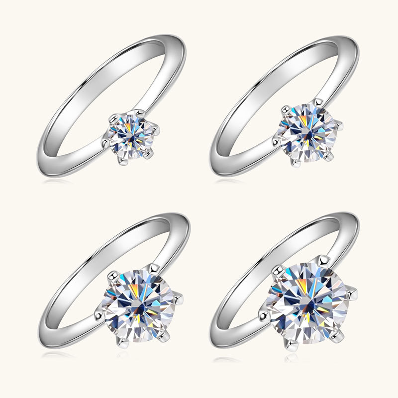 The "Eternal Sparkle" 6-Prong Moissanite Solitaire