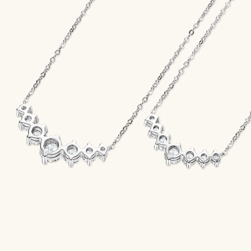 7-Stone Moissanite Smile Necklace