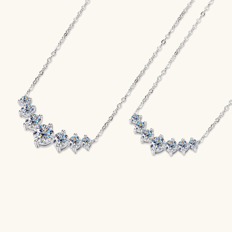 7-Stone Moissanite Smile Necklace