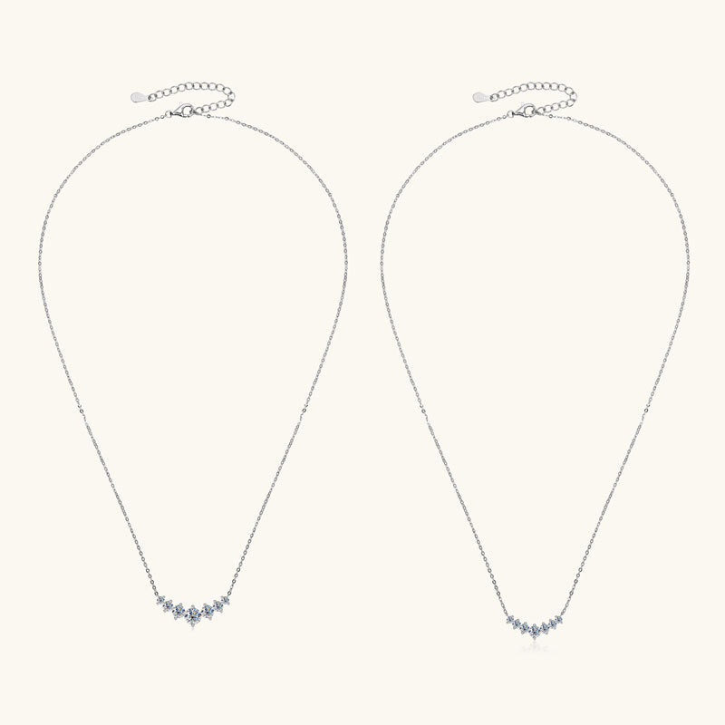 7-Stone Moissanite Smile Necklace