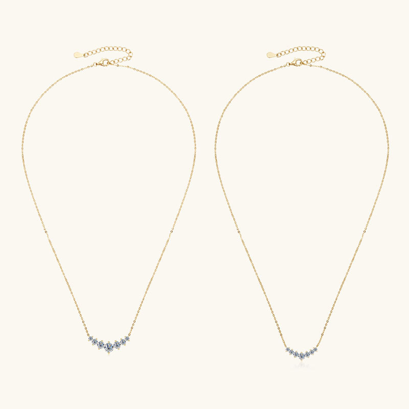 7-Stone Moissanite Smile Necklace
