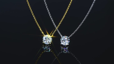 Round Moissanite Solitaire Drop Necklace