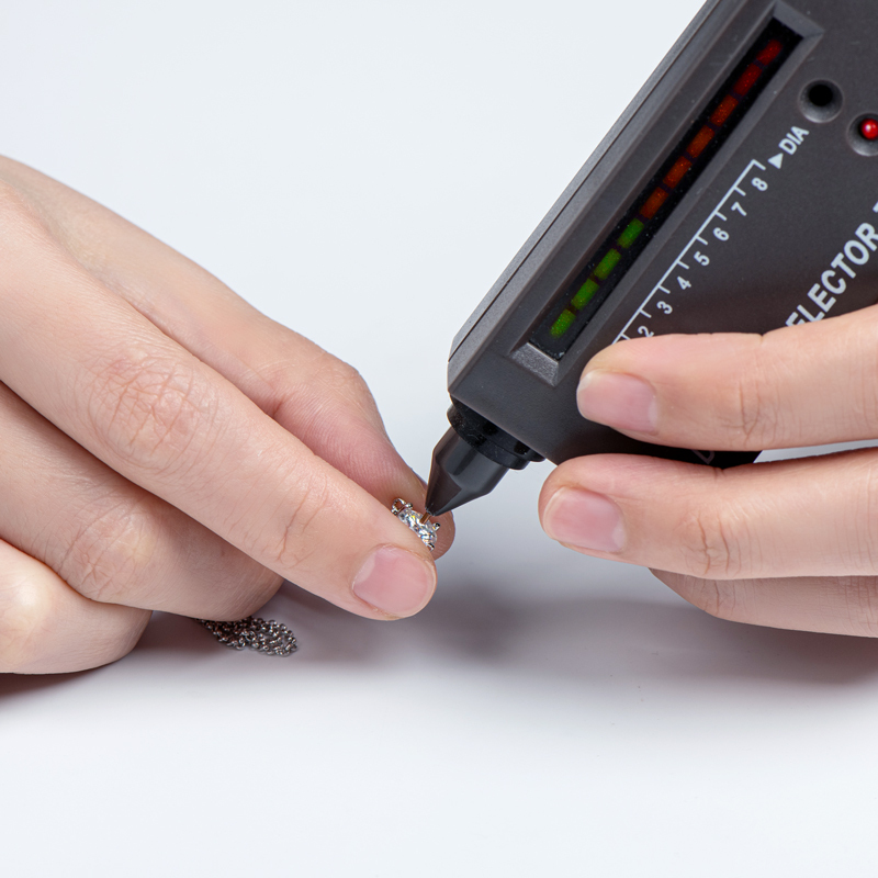 Round Moissanite Solitaire Drop Necklace