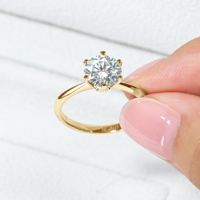 The "Eternal Sparkle" 6-Prong Moissanite Solitaire