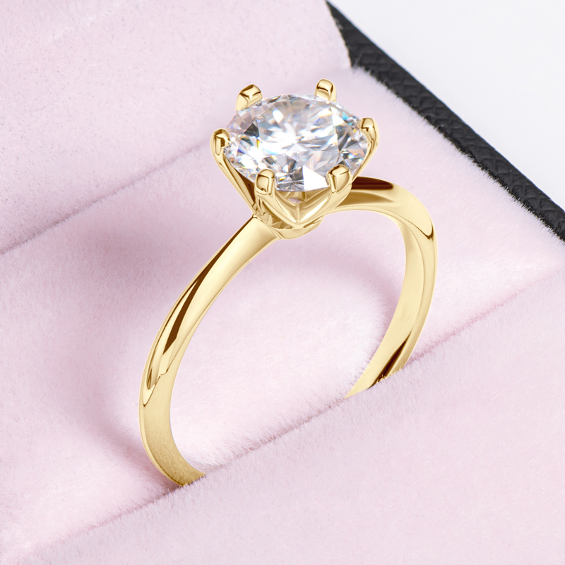 The "Eternal Sparkle" 6-Prong Moissanite Solitaire