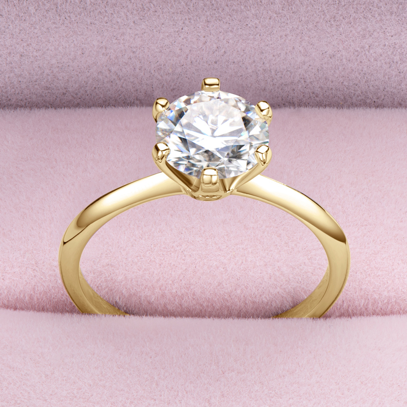 The "Eternal Sparkle" 6-Prong Moissanite Solitaire