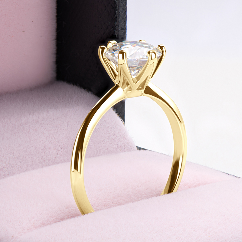 The "Eternal Sparkle" 6-Prong Moissanite Solitaire