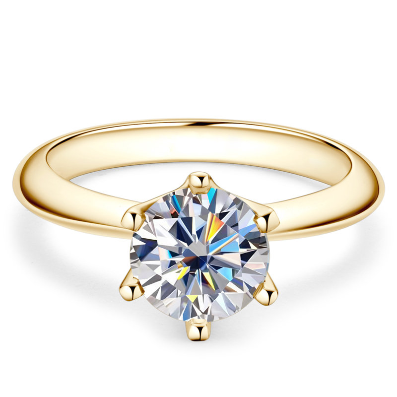 The "Eternal Sparkle" 6-Prong Moissanite Solitaire