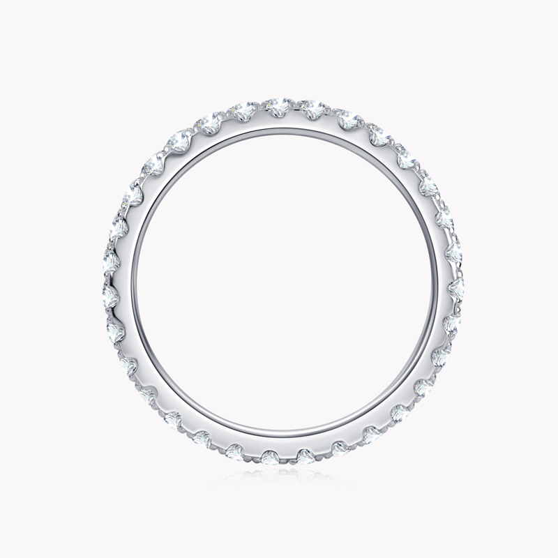 2mm Round Moissanite Full Eternity Band Ring