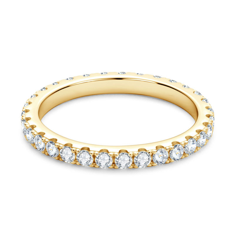 2mm Round Moissanite Full Eternity Band Ring