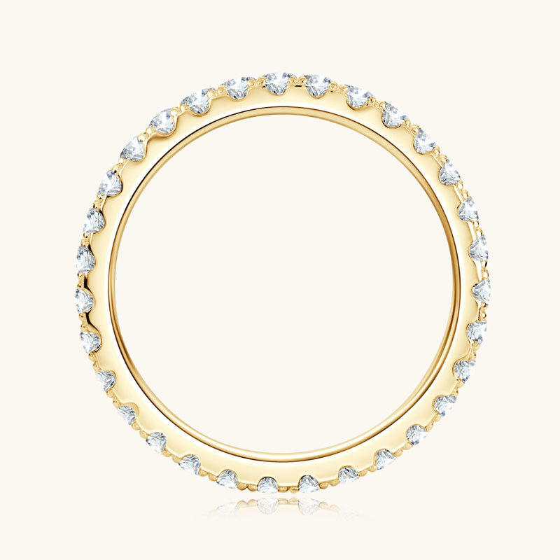 2mm Round Moissanite Full Eternity Band Ring