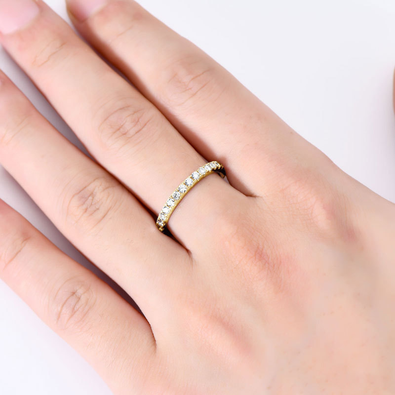 2mm Round Moissanite Full Eternity Band Ring