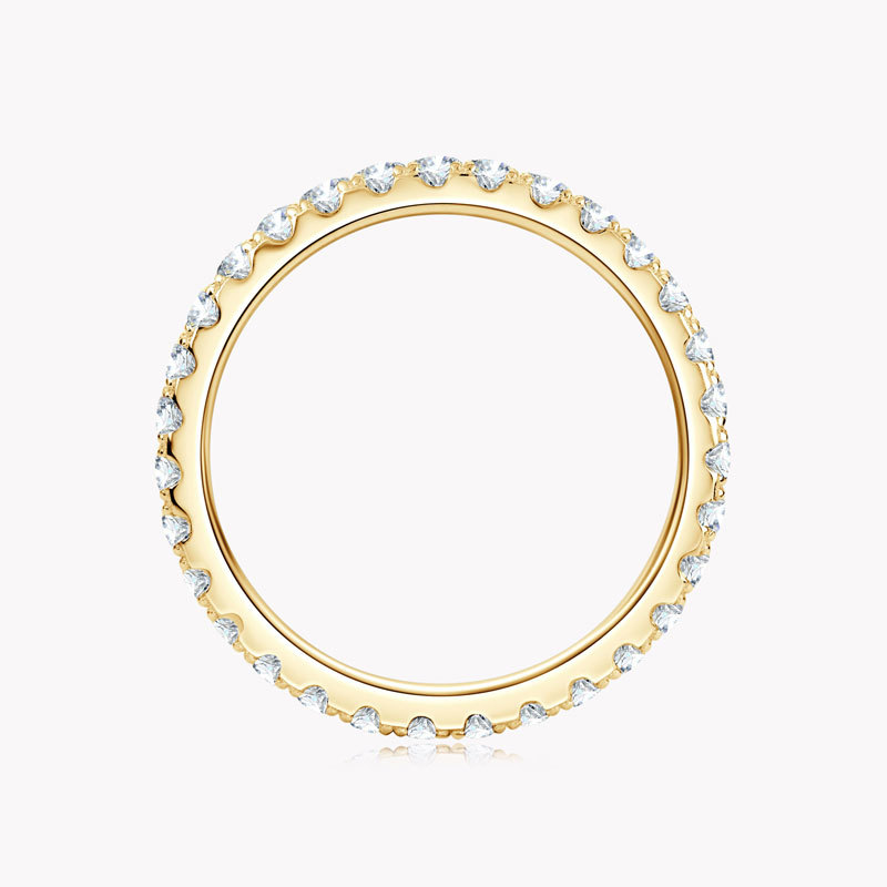 2mm Round Moissanite Full Eternity Band Ring