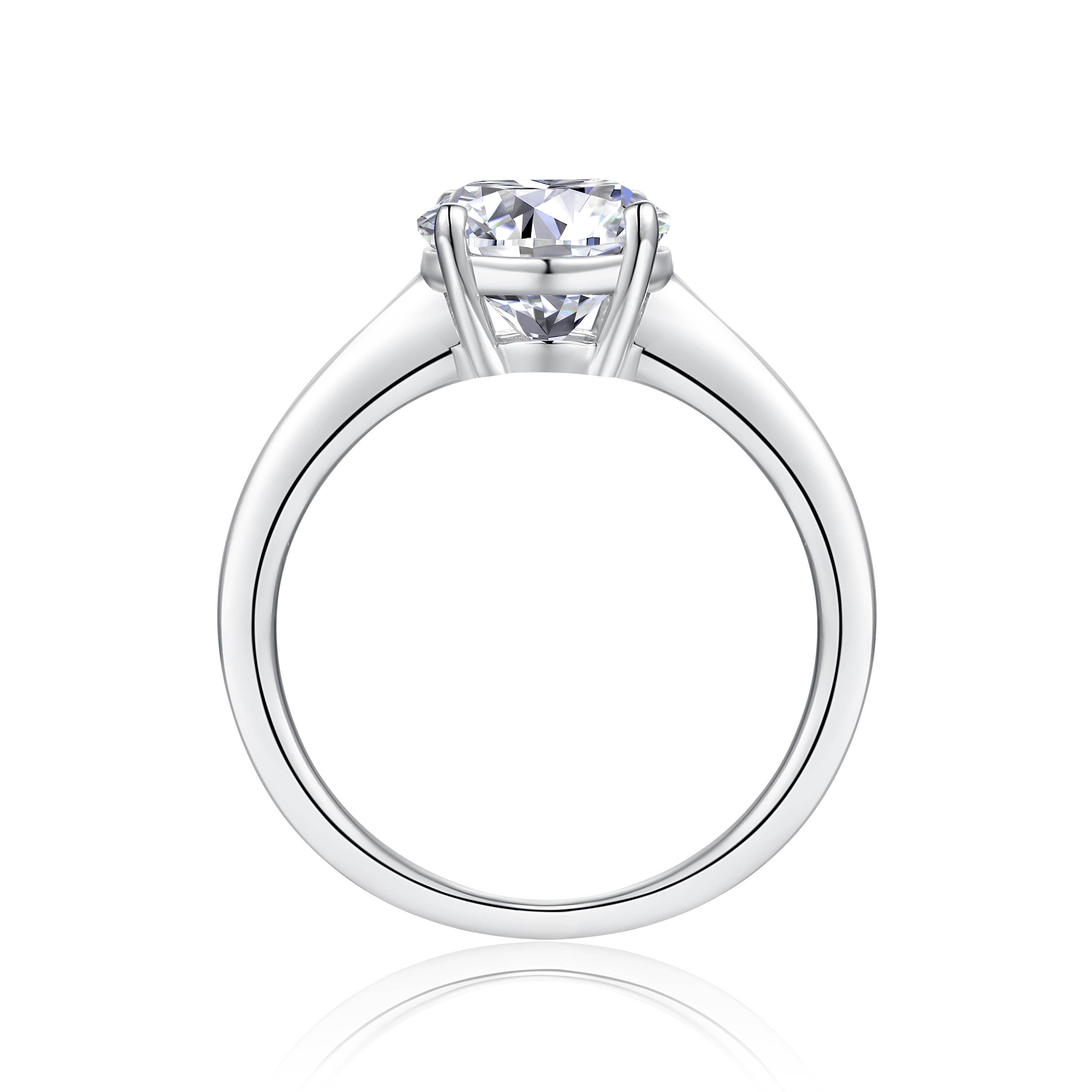 Classic Oval Cut Moissanite Solitaire Engagement Ring