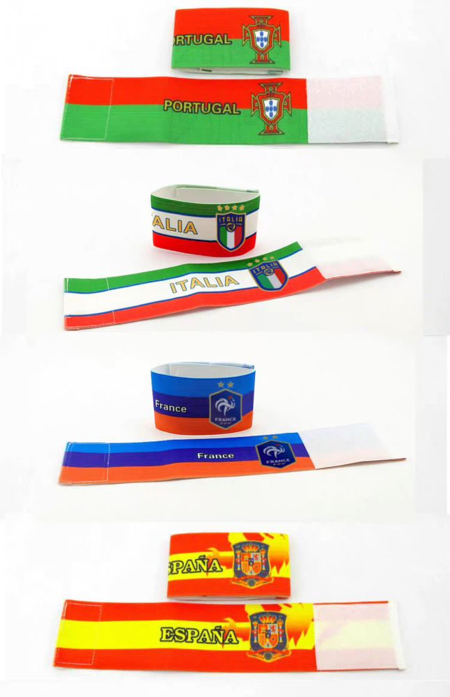 Football Club Style Nylon Armband with Velcro – Adjustable Fan Captain Band